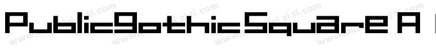 PublicGothicSquare A字体转换